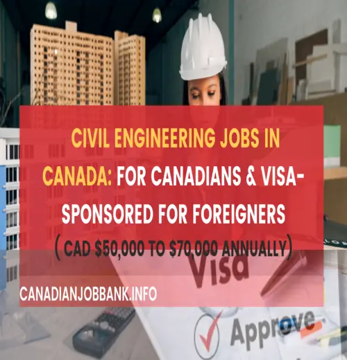 Civil Engineering Jobs in Canada- FOR CANADIANS & Visa-Sponsored for Foreigners